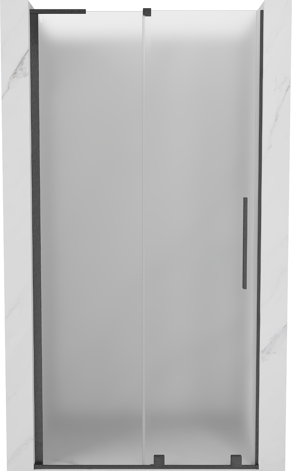 Mexen Velar L drzwi prysznicowe rozsuwane 90 cm, szron, gun gray szczotkowany - 871-090-003-31-66